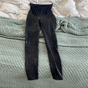 Spanx maternity faux leather legging